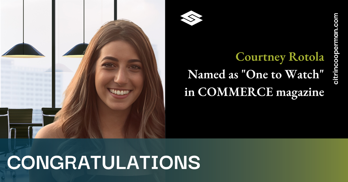 Courtney Rotola Named as One to Watch in COMMERCE magazine