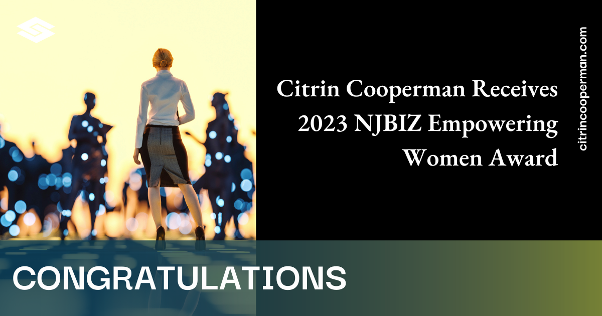 Citrin Cooperman Receives 2023 NJBIZ Empowering Women Award