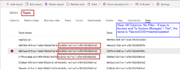 Access Teams Backend