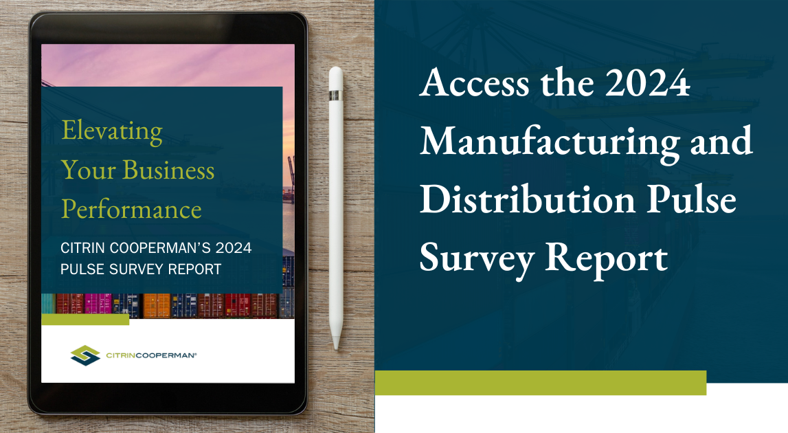 Manufacturing and Distribution Pulse Survey Report