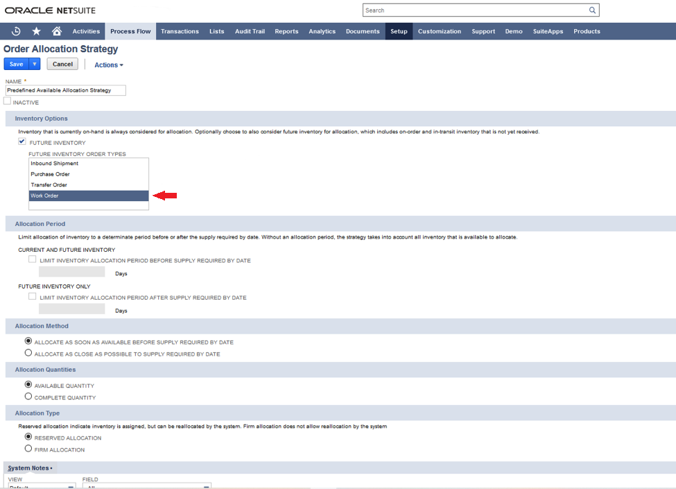 NetSuite-Order-Allocation-Strategy