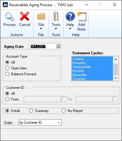 Receivables-Aging-Process