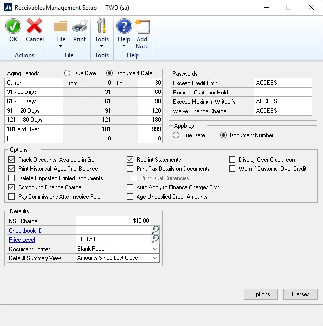 Receivables-Management-Setup